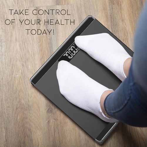 3-in-1 digital bathroom scale, weight scale, electronic scale, space gray — image 7
