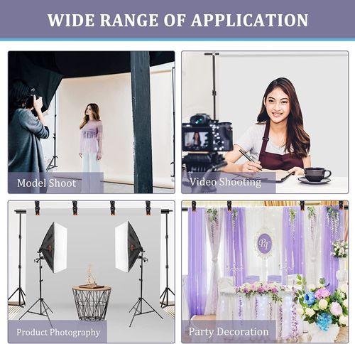 Adjustable Photography Background Support Stand Photo Backdrop Crossbar Kit — image 6
