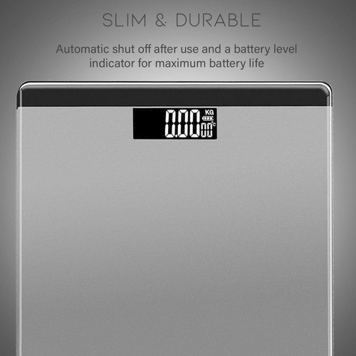 3-in-1 digital bathroom scale, weight scale, electronic scale, space gray — image 4