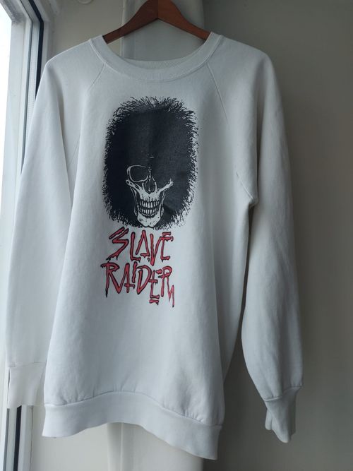 Rare Vintage 1980s Slave Raider Graphic Print  Long Sleeve Sweatshirt. XL. — image 11