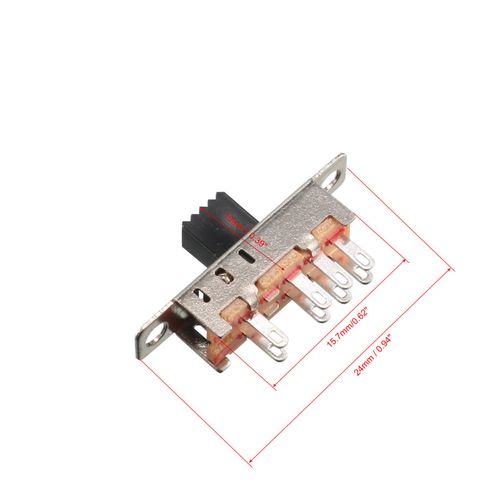 5 Pcs 8 Pin PCB 3 Position On/On/On DP3T 2P3T Panel Mini Slide Switch — image 3