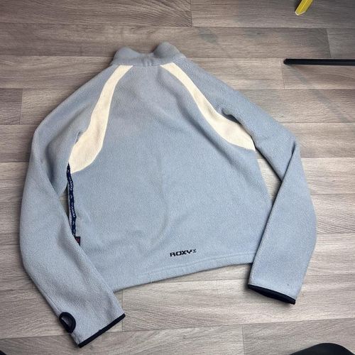 Quiksilver Roxy Polartec Fleece Quarter-Zip Pullover Ice Blue Size S — image 2
