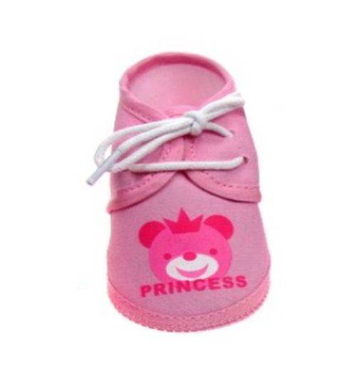 Newborn Baby Girl Pram Crib Cot Terry Cotton PINK Booties Bootees - 0-4 Months