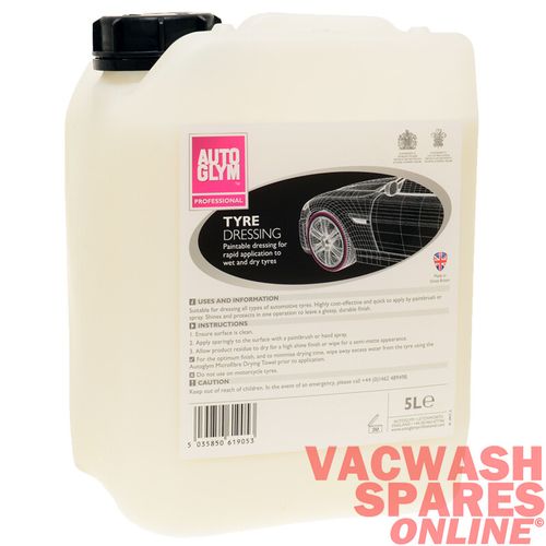 AUTOGLYM TYRE DRESSING 5LITRE - PROFESSIONAL RANGE - TRADE -INSTANT TYRE DESSING — image 1