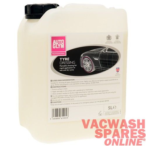 AUTOGLYM TYRE DRESSING 5LITRE - PROFESSIONAL RANGE - TRADE -INSTANT TYRE DESSING