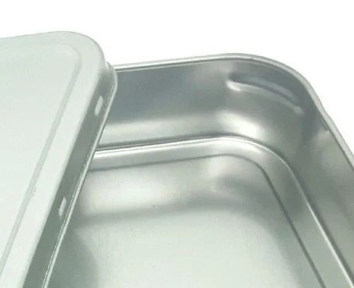 Silver Old Classic 2oz Tobacco tin, gift box, pill tin, Airtight empty tin — image 3