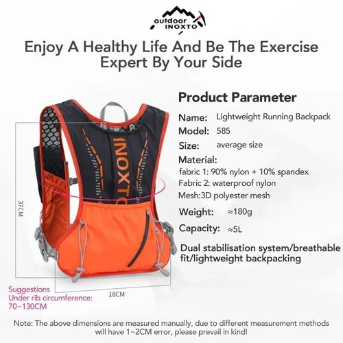 INOXTO-Lightweight Running Backpack 5L Hydration Vest — image 2