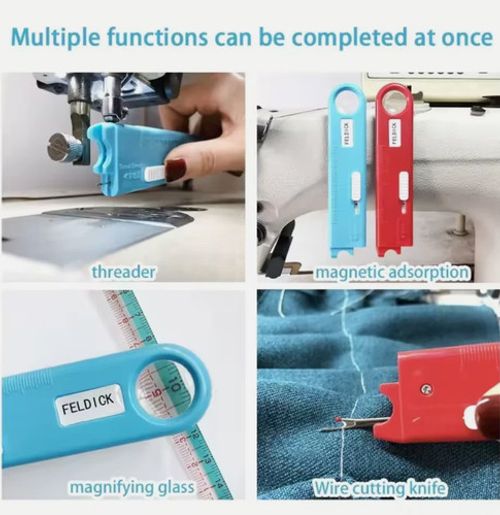 4 in 1 Sewing Machine Needle Threader Inserter Automatic Quick Threading Tool