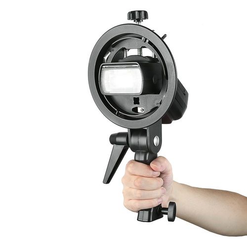 S-Type Bracket Bowens Mount Holder with Handheld Grip for Speedlite Flash — image 10
