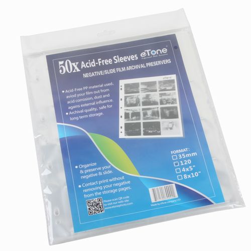 50x Acid-free Archival 120 Film Storage Sleeves Pages Slide Negative Protector — image 6