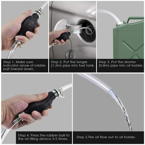 Hand Siphon Pump Petrol Diesel Water Oil Liquid Fuel Transfer Easy Use Pump UK — image 8