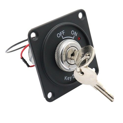 Car Auto Boat Ignition Switch Panel With Keys Engine Start 2-Position ON-OFF 12V