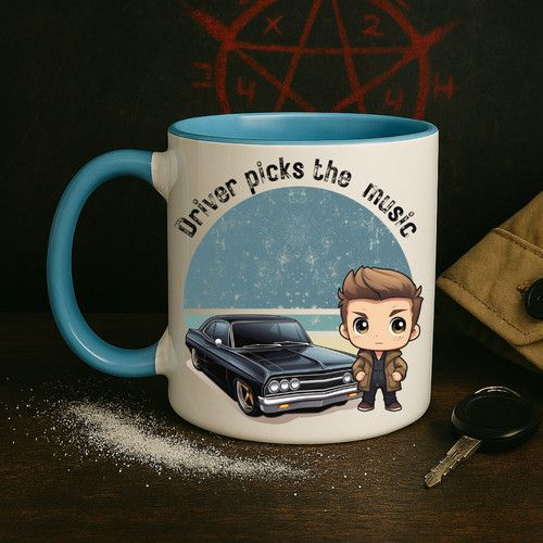 11oz Supernatural Mug & Coaster – Dean Winchester – Free Shipping