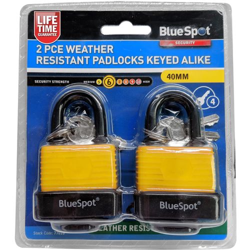 2 Padlocks Same Key weather resistant Padlocks Keyed Alike Shed Gate Garage Lock — image 4
