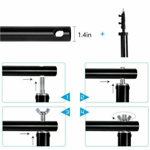 Adjustable Photography Studio Background Support Stand Screen Backdrop Kit 2x2M — image 5