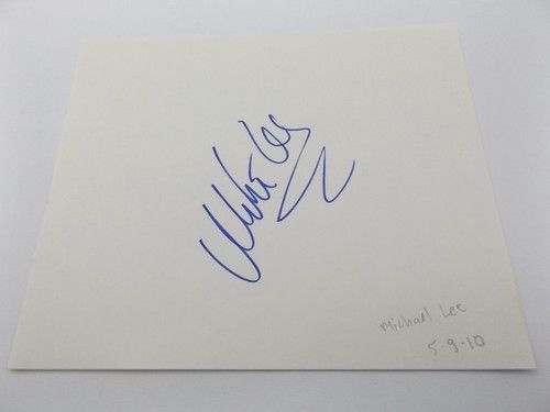 7" x 6" AUTOGRAPH BOOK PAGE SIGNED BY MICHAEL LEE - SPEEDWAY