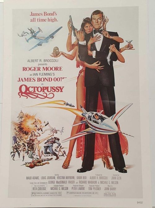 James Bond 007 Octopussy Vintage Poster A2 Size 1983 Film Memorabilia — image 1