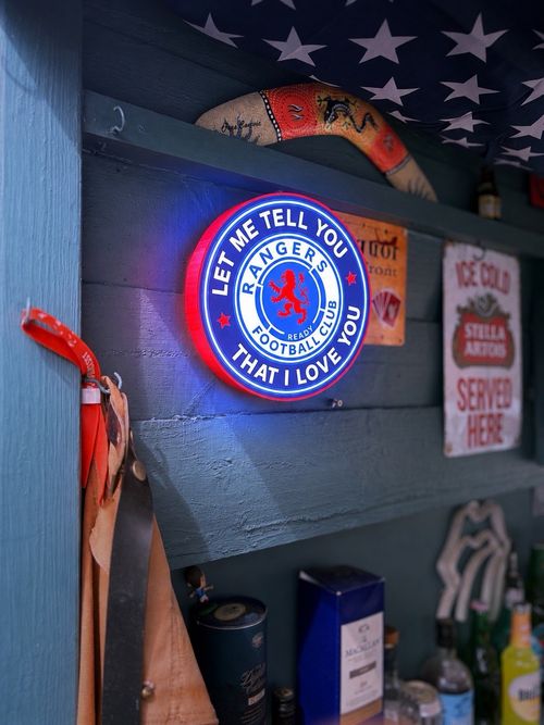Glasgow Rangers LED Light Box Sign Football Man Cave Home Bar Fan Gift USB — image 3