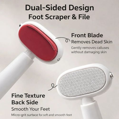 2-in-1 Pedicure Foot File Callus Remover Dual Sided Dead Skin Scraper Refillable — image 2