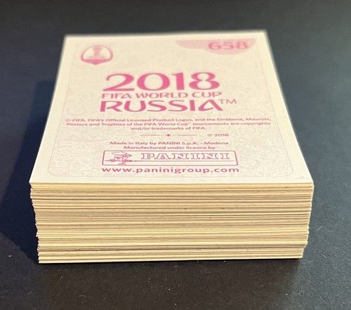 Panini World Cup 2018 (Pink Back) Job Lot/Bundle x 50 Football Stickers