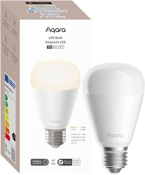 AQARA T2 E27 CCT 75W 2700K-6500K Smart LED Light Bulb In White -Z03