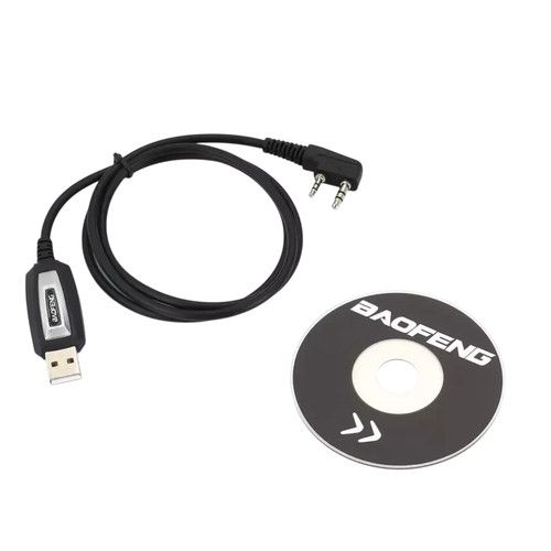 USB Programming Cable PL2303 Kenwood 2-Pin Baofeng UV-5R Quansheng UV-K5 CHIRP