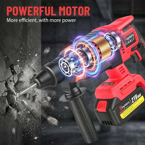 5000W ELECTRIC HAMMER DRILL SDS PLUS DEMOLITION BREAKER + CHISEL SET + Case — image 10