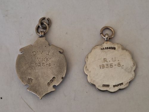 Romford & District Football League Cup and League Fobs, HM  Sterling Silver. VGC — image 4