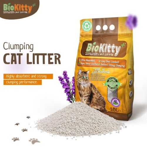 Clumping Cat Litter Highly  Absorbent Bentonite Odour Control 10L Kitten Hygiene