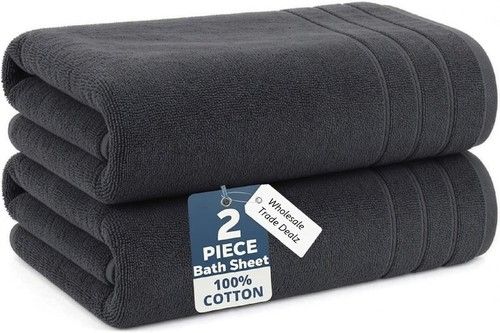 2X 100% Egyptian Cotton Large Jumbo Bath Sheets Towel Soft Absorbent Big Towels