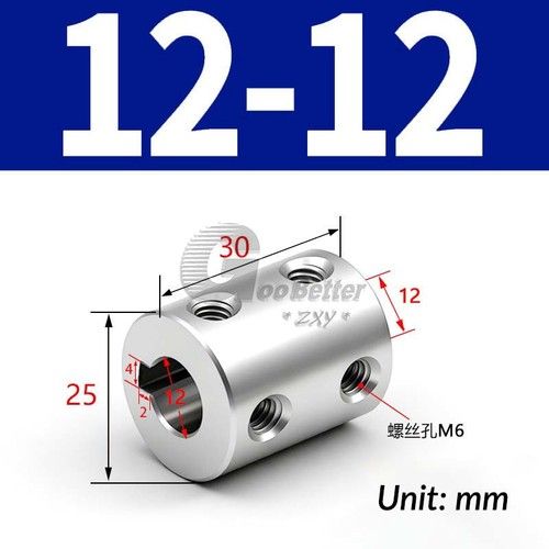 Stainless Steel Shaft Coupling With Keyway Rigid Coupler Joint Stand Off Spacer