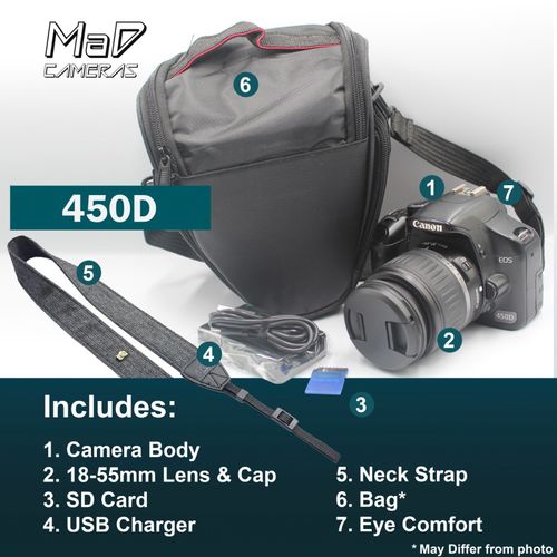 Canon EOS 450D Digital SLR Camera Starter Set Bundle Lens + Bag + SD + Strap — image 2
