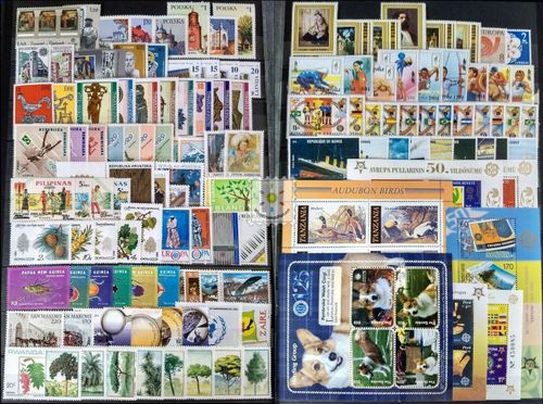 Worldwide Stamp Collection Mint - 35 Full Sets from 35 Different Countries &Gift — image 4