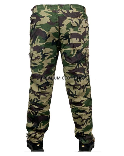 Mens Thermal Fleece LINED Elasticated TROUSERS Cargo Combat Work Pants Bottoms < — image 3