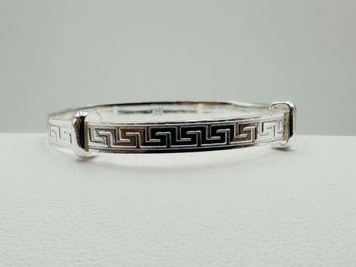 925 Sterling Silver Personalised Baby Christening Bangle  Gift Boxed - New — image 2