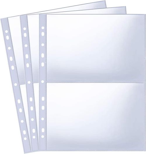 Pack of 30 A4 Photo Sleeves for 2/3/4 Ring Binder, Transparent Postcard Sleeves — image 8
