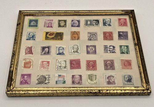 Vintage Stamp Collection - Framed in the 1970s