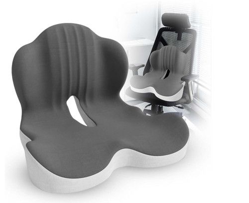 Memory Foam Seat Cushion Ergonomic Chair Lumbar Support Pillow Sciatica Relief