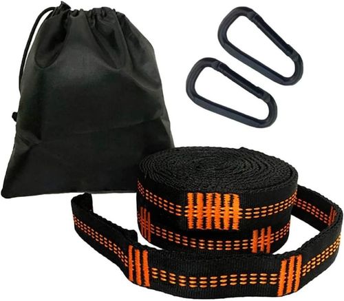Heavy Duty Adjustable Tree Hammock Straps with Carabiners 2m 500kg Capacity 2pc — image 3
