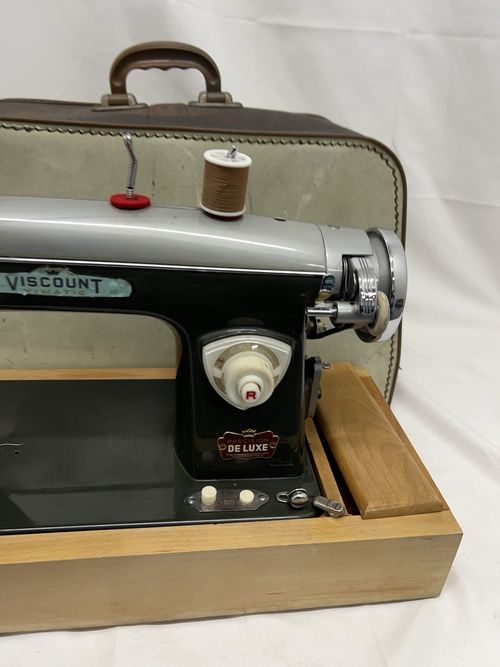 Vintage Viscount Vimatic Precision De Luxe Sewing Machine Case Retro Working — image 7