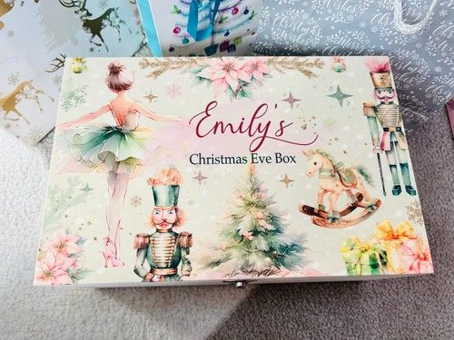 Nutcracker Christmas Eve Box Crate, Xmas Tradition Keepsake, Night Before Xmas