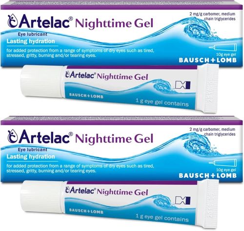 2x Artelac Nighttime Eye Gel 10g Deep Night Hydration for Persistent Eye Dryness — image 1