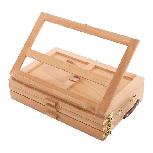 Large Tabletop Easel Adjustable Beech Wood Table Top Easel Portable Sketch Box — image 17