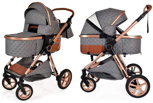 3 in 1 Pram Newborn Baby Buggy Set Travel System with Car Seat Folding Pushchair — image 3