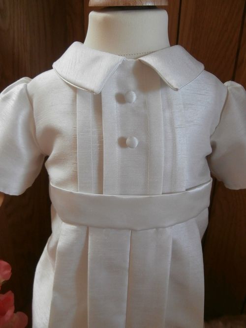 Boys Christening gown - Baby romper suit - Baptism Dress - Handmade to order UK — image 6