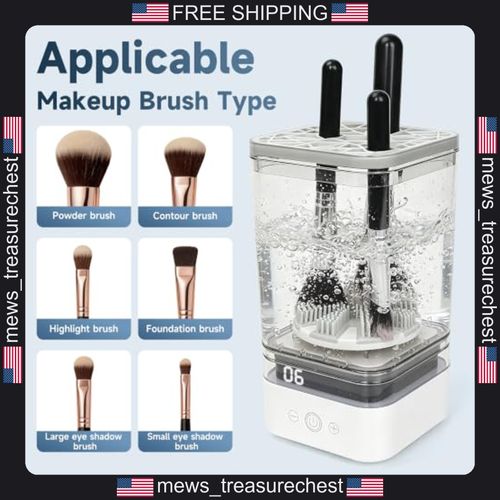 Electric Makeup Brush Cleaner Machine for All Sizes, USB Powered, Deep Cleaning — image 3