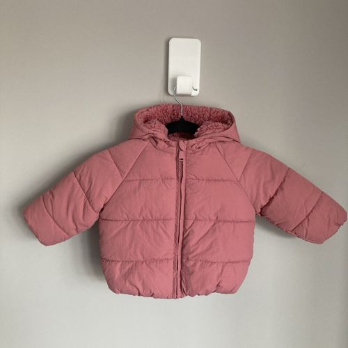 Marks Spencer Baby Puffer Coat Jacket Age 6-9 Months Girl Pink Shower Resistant — image 1