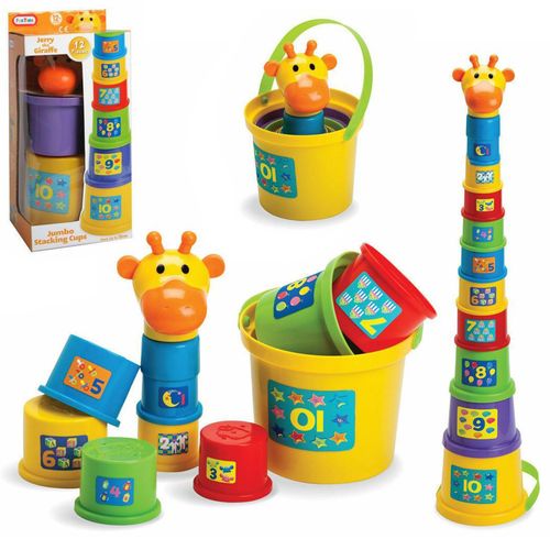Gerry The Giraffe Stacking Cups Nesting Shape Sorter Block Baby Toddler Toy 75cm — image 1