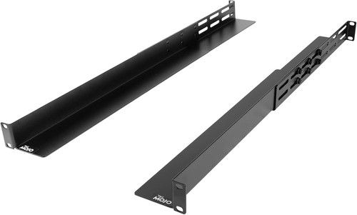 1U Rack Mount Rail,4-Post Fully Server Shelf Full Depth, Black