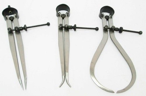 3PC SPRING CALIPERS - SET OF 3 INTERNAL EXTERNAL DIVIDERS DIVIDING TOOLS MS153